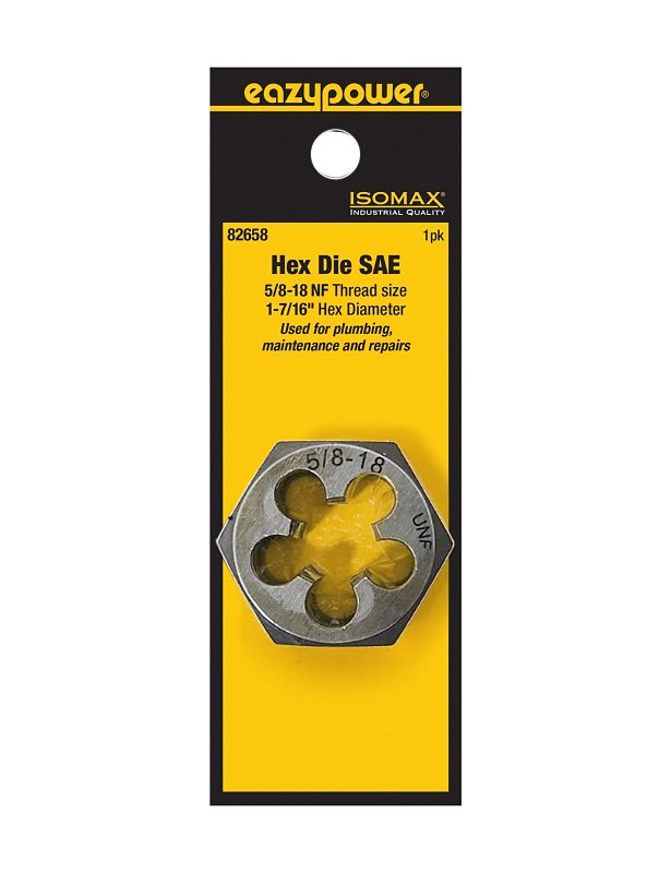 EAZYPOWER Isomax 82658 Threading Die, 5/8-18 Thread, UNF Thread