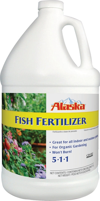 ALASKA Alaska 100099249 Fish Fertilizer, 1 gal, Jug, Liquid LAWN & GARDEN ALASKA