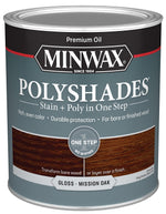 MINWAX Minwax 614850444 Waterbased Polyurethane Stain, Gloss, Liquid, Mission Oak, 1 qt, Can PAINT MINWAX
