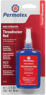 PERMATEX Permatex 27140 Threadlocker, Liquid, Mild, Red, 36 mL Bottle