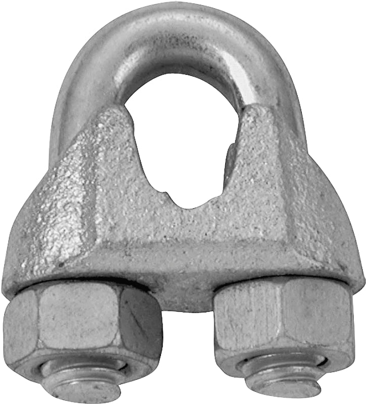 CAMPBELL CHAIN Campbell T7670419 Wire Rope Clip, 1/8 in Opening, Malleable Iron, Electro-Galvanized