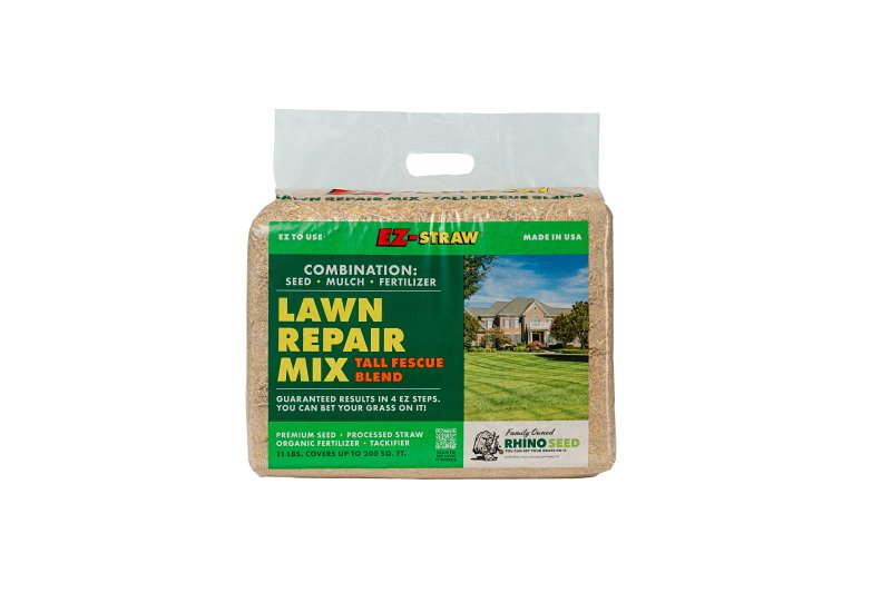 RHINO SEED & LANDSCAPE EZ-Straw MLEZTURF11 Lawn Repair Mix, Fescue Mix, 11 lb LAWN & GARDEN RHINO SEED & LANDSCAPE