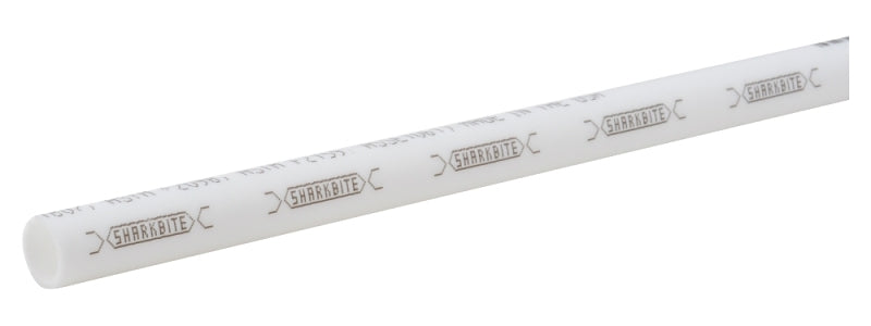 SHARKBITE SharkBite U860W5 Pipe, 1/2 in, 5 ft L, PEX, PEX-B, Polyethylene, White