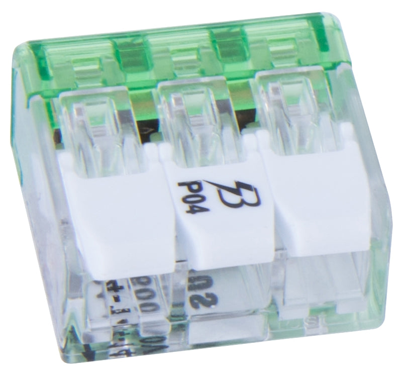 GB Gardner Bender 19-PCL3 3-Port Lever Connector, 24 to 14 AWG Wire, 3-Pole