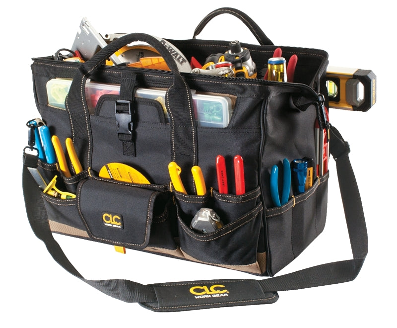 HULTAFORS CLC Tool Works Series 1535 Tool Bag, 11 in W, 11 in D, 18 in H, 37-Pocket, Polyester TOOLS HULTAFORS