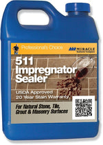 MIRACLE SEALANTS Miracle Sealants 511-QT-6/1 Impregnator Sealer, Liquid, Colorless, 1 qt, Can