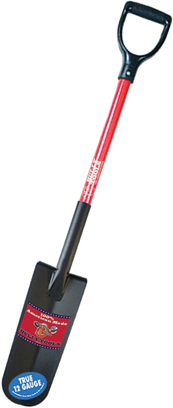 BULLY TOOLS BULLY Tools 82535 Drain Spade Shovel, 5-1/4 in W Blade, Steel Blade, Fiberglass Handle, D-Shaped Handle, 32 in L Handle