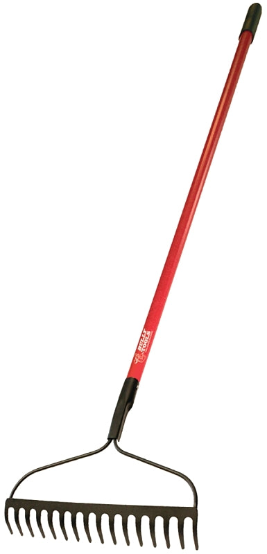 BULLY TOOLS BULLY Tools 92309 Bow Rake, 4 in L Head, 16 in W Head, 16 -Tine, Steel Tine, Steel Head, 58 in L Handle