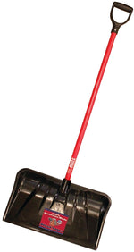 BULLY TOOLS BULLY Tools 92814 Snow Shovel, 22 in W Blade, 19-3/4 in L Blade, Plastic Blade, Fiberglass Handle, 56 in OAL LAWN & GARDEN BULLY TOOLS