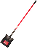 BULLY TOOLS BULLY Tools 62525 Shovel, 9-1/2 in W Blade, 14 ga Gauge, Steel Blade, Fiberglass Handle, Comfort Grip Handle