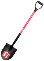 BULLY TOOLS BULLY Tools 62510 Professional-Grade Shovel, Round Point, 44 in OAL, 9-1/2 in W Blade, Steel Blade, Fiberglass Handle LAWN & GARDEN BULLY TOOLS