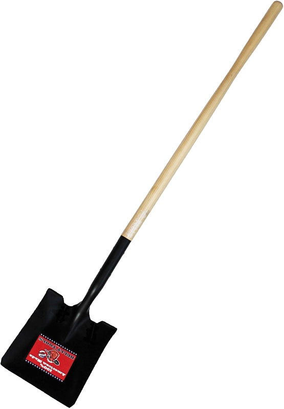 BULLY TOOLS BULLY Tools 52525 Shovel, Square Point, 60 in OAL, 9 in W Blade, 14 ga, Steel Blade, Hardwood Handle