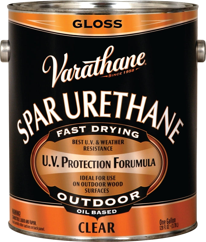 VARATHANE Varathane 9232 Spar Varnish, Oil, 600 to 700 sq-ft/gal Coverage Area, Gloss, Clear, Liquid, 1 gal Can