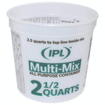 LEAKTITE-IPL PLASTICS Leaktite #5M3 Multi-Mix Container, 2-1/2 qt, HDPE, Clear