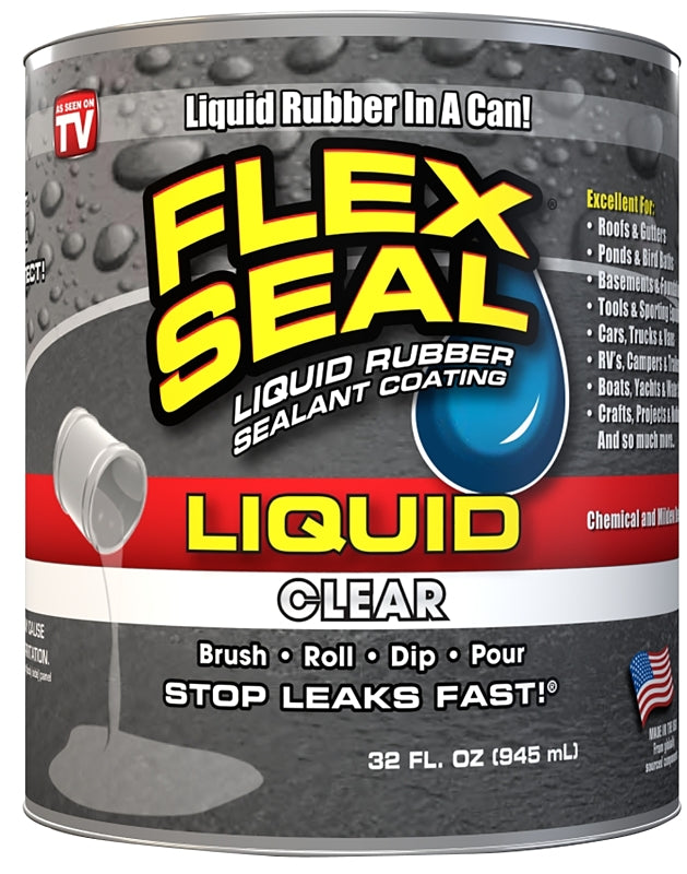 FLEX SEAL Flex Seal LFSCLRR32 Rubberized Coating, Clear, 32 oz