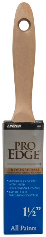 LINZER Linzer 1870-1.5 Paint Brush, 1-1/2 in W, Nylon/Polyester Bristle, Beavertail Handle PAINT LINZER