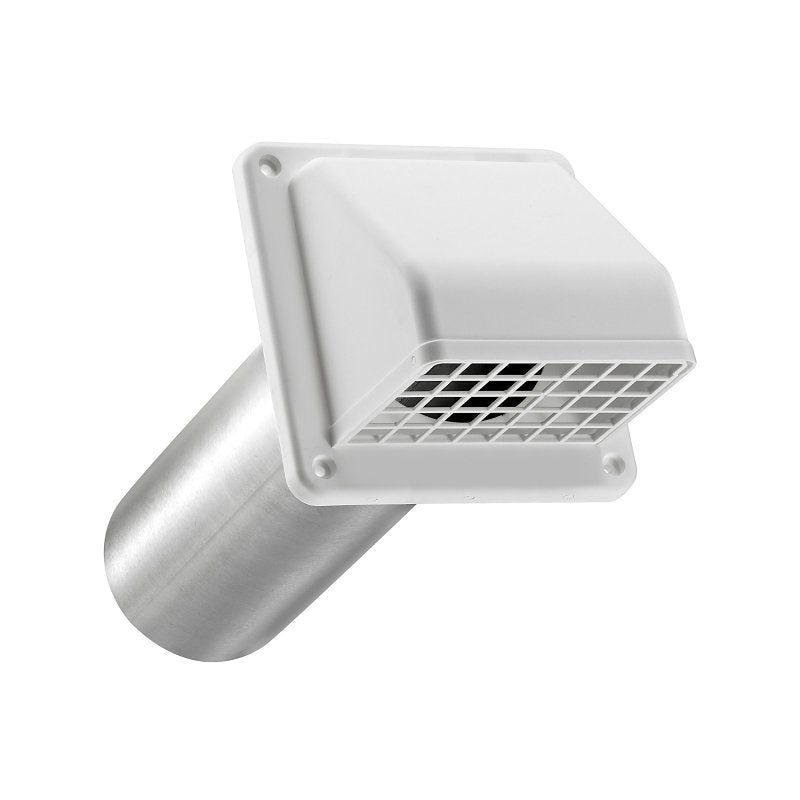 LAMBRO Lambro 224WS Hood Vent, 6.49 in W Hood, 4.81 in H Hood, 4 in Duct, Plastic Hood, White Hood PLUMBING, HEATING & VENTILATION LAMBRO