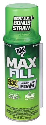 DAP DAP Touch'n Foam Max Fill Series 7565000043 Triple Expanding Foam Sealant, Off White, 60 to 100 deg F, 12 oz Can