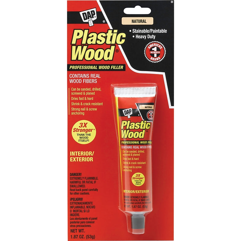 DAP DAP 21510 Wood Filler, Natural, Paste, Strong Solvent, 1.87 oz