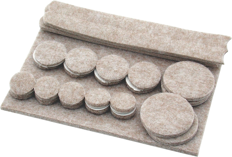 SHEPHERD Shepherd Hardware 9947 Protective Pad Kit, Felt Cloth, Beige, 6 in L, 4-1/4 in W, Rectangular