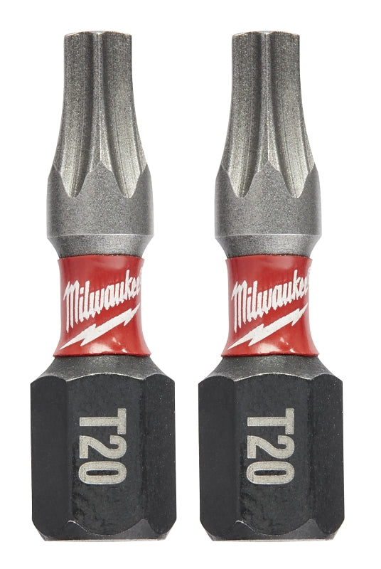 MILWAUKEE Milwaukee 48-32-4414 Insert Bit, T20 Drive, Torx Drive, 1/4 in Shank, Hex Shank, 1 in L, Steel TOOLS MILWAUKEE