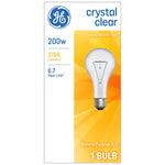GE GE 16069 Light Bulb, 200 W, A21 Lamp, E26 Medium Lamp Base, 3780 Lumens, 2800 K Color Temp, Soft White Light