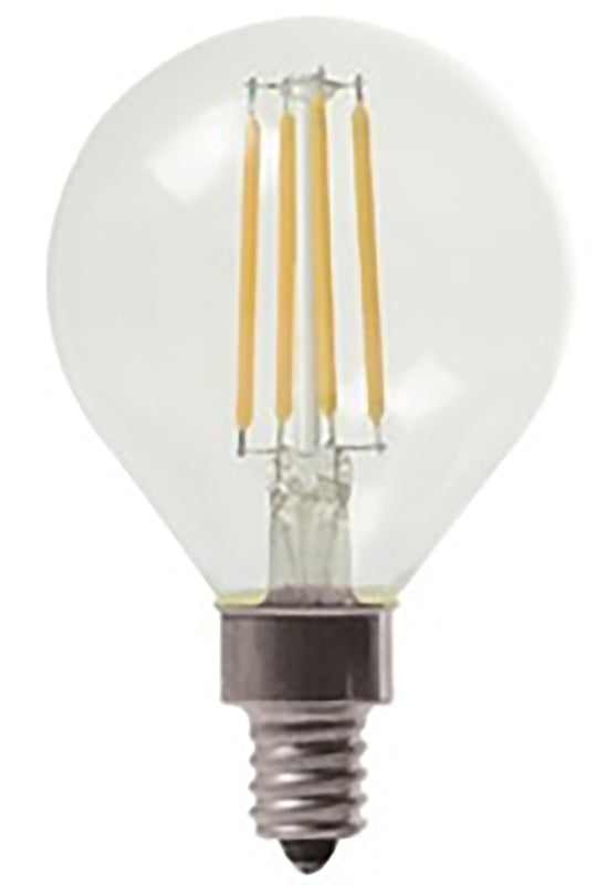 GE GE Industrial Solutions 24547 LED Bulb, Globe, G16 Lamp, 60 W Equivalent, E12 Lamp Base, Dimmable, Clear ELECTRICAL GE