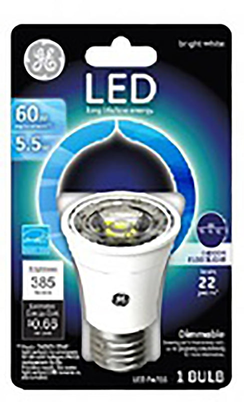 GE GE 26384 LED Bulb, Flood/Spotlight, PAR16 Lamp, 60 W Equivalent, GU10 Lamp Base, Dimmable, Warm White Light ELECTRICAL GE