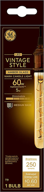GE GE Industrial Solutions 36513 LED Bulb, Linear, T9 Lamp, E26 Lamp Base, Dimmable, Amber ELECTRICAL GE