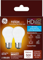 GE GE Industrial Solutions 36982 LED Bulb, General Purpose, 500 Lumens, 5.5 W, A15 Lamp, E26 Lamp Base, Dimmable, Frosted