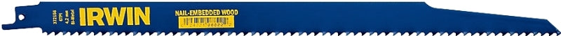 IRWIN Irwin 372156 Reciprocating Saw Blade, 2 in W, 12 in L, 6 TPI, Bi-Metal Cutting Edge TOOLS IRWIN