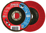DIABLO Diablo Steel Demon DCX045060N01F Flap Disc, 4-1/2 in Dia, 7/8 in Arbor, 60 Grit, Coarse, Zirconia Abrasive TOOLS DIABLO