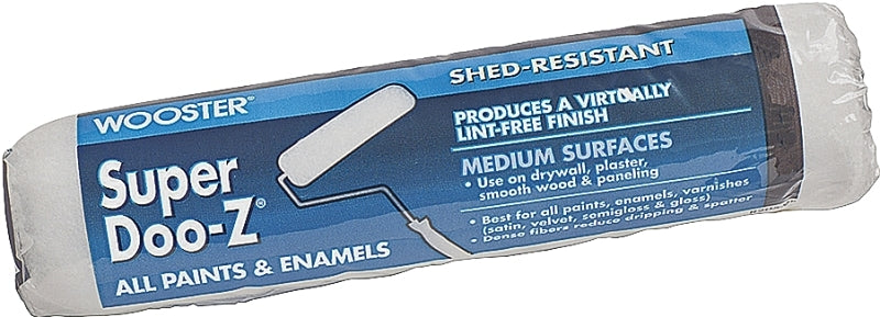 WOOSTER BRUSH Wooster R203-9 Roller Cover, White, 3/4 in Thick Nap, 9 in L