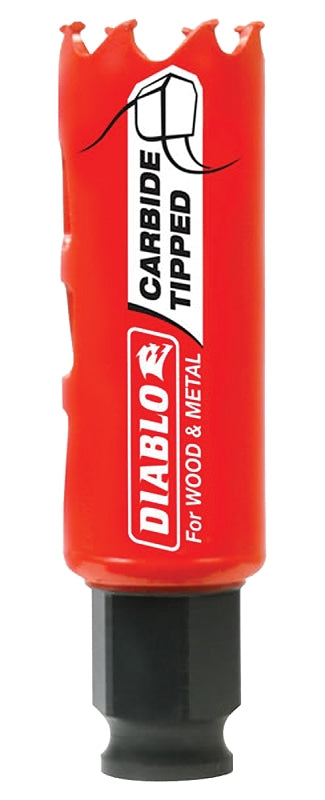 DIABLO Diablo DHS1000CT GP Hole Saw, 1 in Dia, 2-3/8 in D Cutting, 3/8 in Arbor, Carbide Cutting Edge TOOLS DIABLO