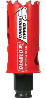 DIABLO Diablo DHS1250CT GP Hole Saw, 1-1/4 in Dia, 2-3/8 in D Cutting, 3/8 in Arbor, Carbide Cutting Edge TOOLS DIABLO