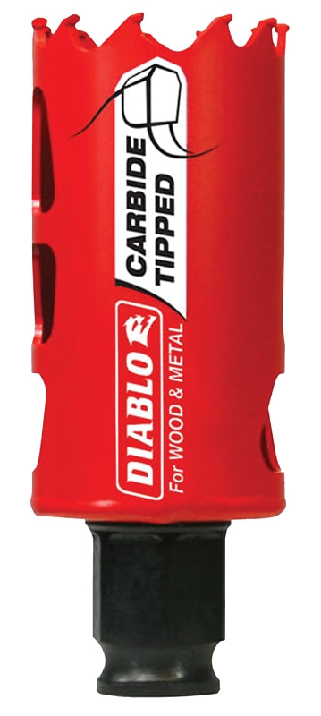 DIABLO Diablo DHS1375CT GP Hole Saw, 1-3/8 in Dia, 2-3/8 in D Cutting, 3/8 in Arbor, Carbide Cutting Edge TOOLS DIABLO
