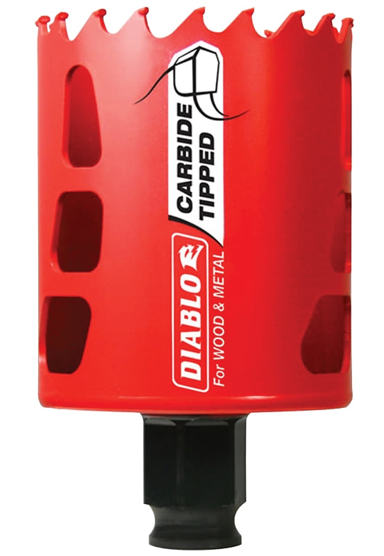 DIABLO Diablo DHS2250CT GP Hole Saw, 2-1/4 in Dia, 2-3/8 in D Cutting, 3/8 in Arbor, Carbide Cutting Edge TOOLS DIABLO