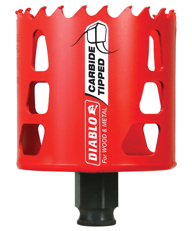 DIABLO Diablo DHS2687CT GP Hole Saw, 2-11/16 in Dia, 2-3/8 in D Cutting, 3/8 in Arbor, Carbide Cutting Edge