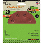 GATOR Gator 3723 Sanding Disc, 5 in Dia, 120 Grit, Fine, Aluminum Oxide Abrasive, Vented