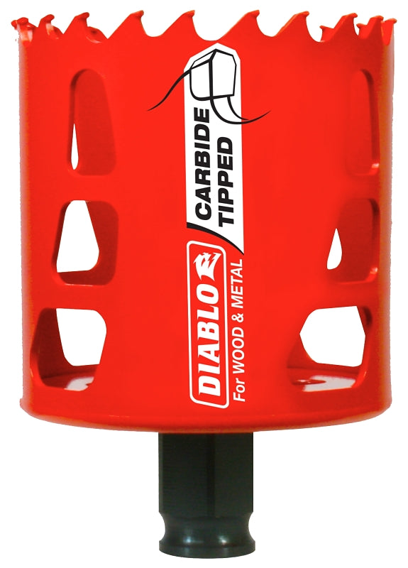 DIABLO Diablo DHS2563CT Hole Saw, 2-9/16 in Dia, 2-3/8 in D Cutting, Carbide Cutting Edge