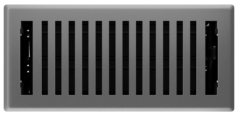 IMPERIAL Imperial RG3444 Floor Register, 10 in W Duct Opening, 4 in H Duct Opening, Cast Iron, Gray, Granite