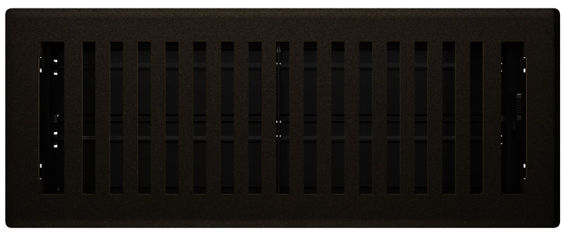 IMPERIAL Imperial RG3435 Floor Register, 12 in W Duct Opening, 4 in H Duct Opening, Polystyrene, Bronze Age PLUMBING, HEATING & VENTILATION IMPERIAL
