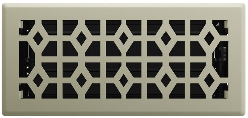 IMPERIAL Imperial RG3463 Floor Register, 10 in W Duct Opening, Satin Nickel, 4 in H Duct Opening, Polystyrene PLUMBING, HEATING & VENTILATION IMPERIAL