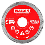 DIABLO Diablo DMADC0450 Saw Blade, 4-1/2 in Dia, 5/8 in, 20 mm, 7/8 in Arbor, Continuous Rim TOOLS DIABLO