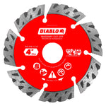 DIABLO Diablo DMADST0400 Series Saw Blade, Turbo Cut-Off Disc Blade, 4 in Dia, Segmented Rim, 1/PK TOOLS DIABLO