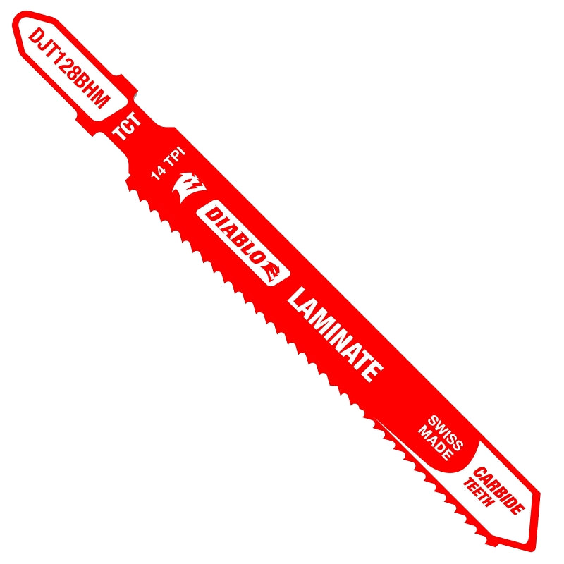 DIABLO Diablo DJT128BHM Jig Saw Blade, 3-5/8 in L, 14 TPI, Carbide Cutting Edge