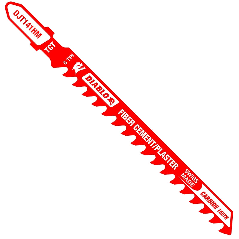 DIABLO Diablo DJT141HM Jig Saw Blade, 4 in L, 6 TPI, Carbide Cutting Edge