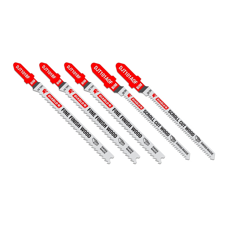 DIABLO Diablo DJT505 Jig Saw Blade Set, 5-Piece, Bi-Metal, Red