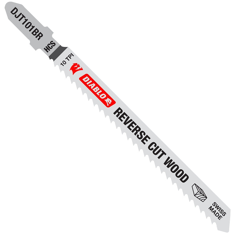 DIABLO Diablo DJT101BR5 Jig Saw Blade, 4 in L, 10 TPI, High Carbon Steel Cutting Edge, 5/PK