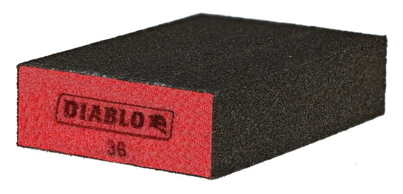 DIABLO Diablo ENDURA-BOND DFBBLOCCRS01G Flat Edge Sanding Block, 4 in L, 2-1/2 in W, 36 Grit, Coarse